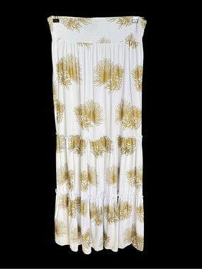 Kahualalea Hawaii tiered maxi skirt/tube top dress rayon size medium
